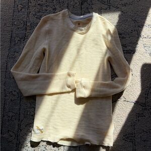 Tracksmith Ivory Waffle Knit Top